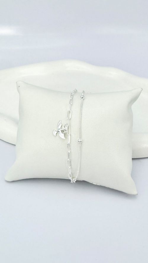 Pulseira Dupla Cartier F�nix Prata