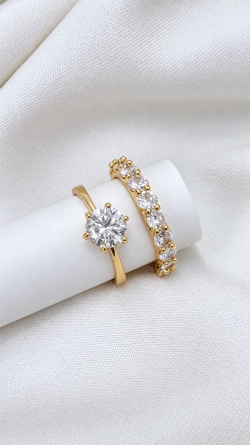 Kit Anel Ponto de Luz Inspira��o Virginia Dourado