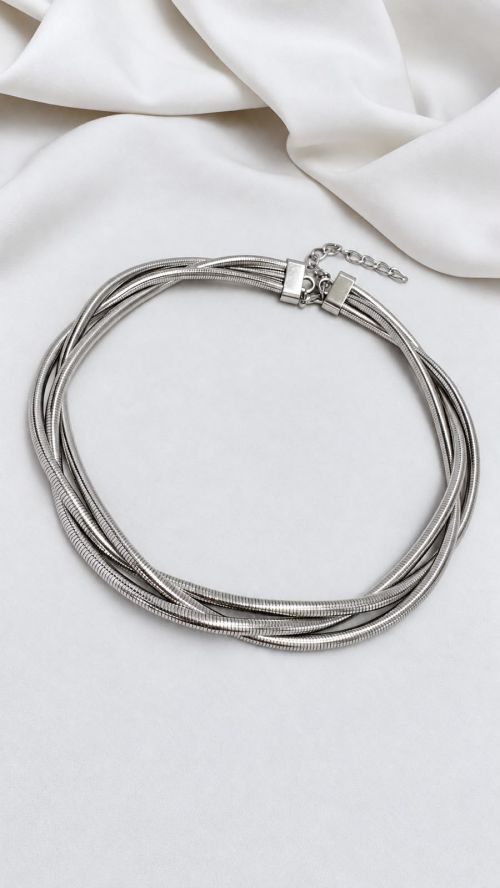 Chocker Aro Entrelace Prata