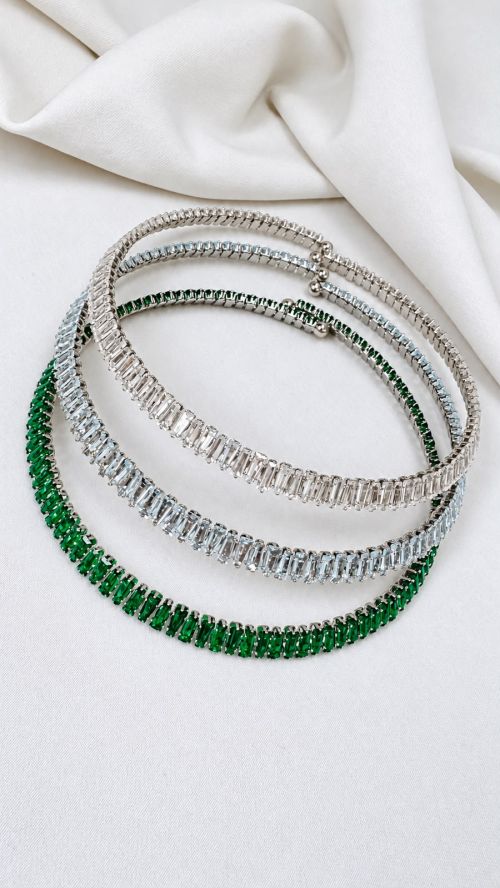 Chocker Aro Colors Baguete Prata