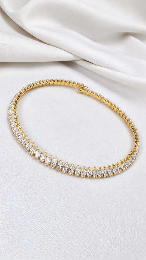 Chocker Aro Colors Navete Dourado