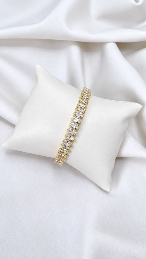 Bracelete Aro Navete Dourado