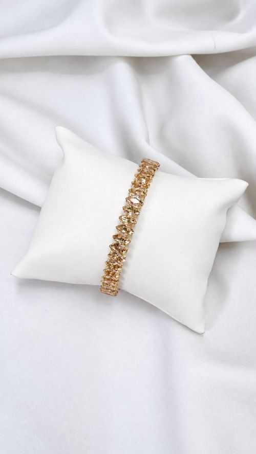Bracelete Aro Navete Dourado