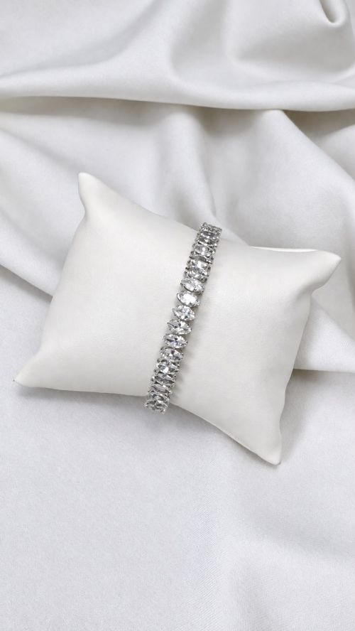 Bracelte Aro Navete Prata