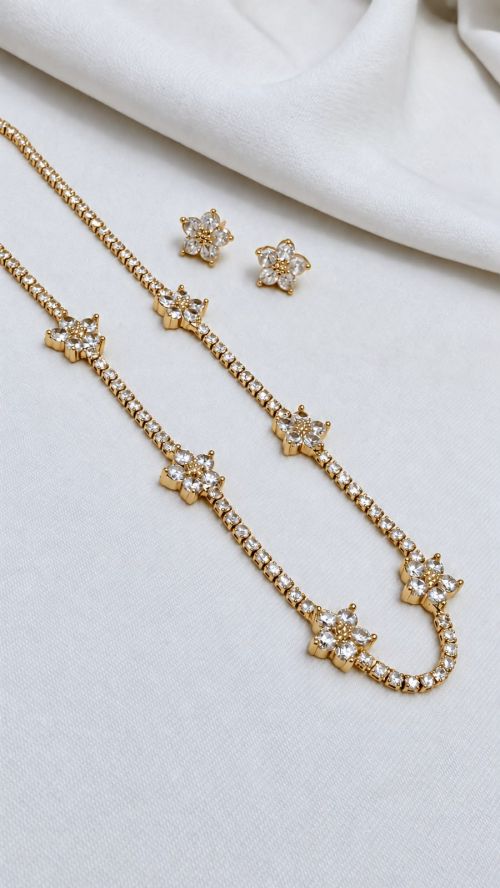 Conjunto Flor Reluzente Dourado
