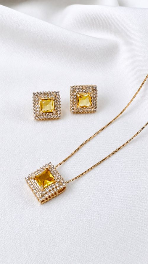 Conjunto Quadrado Imperial Dourado