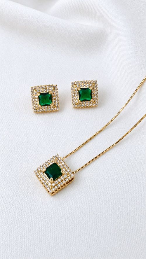 Conjunto Quadrado Imperial Dourado