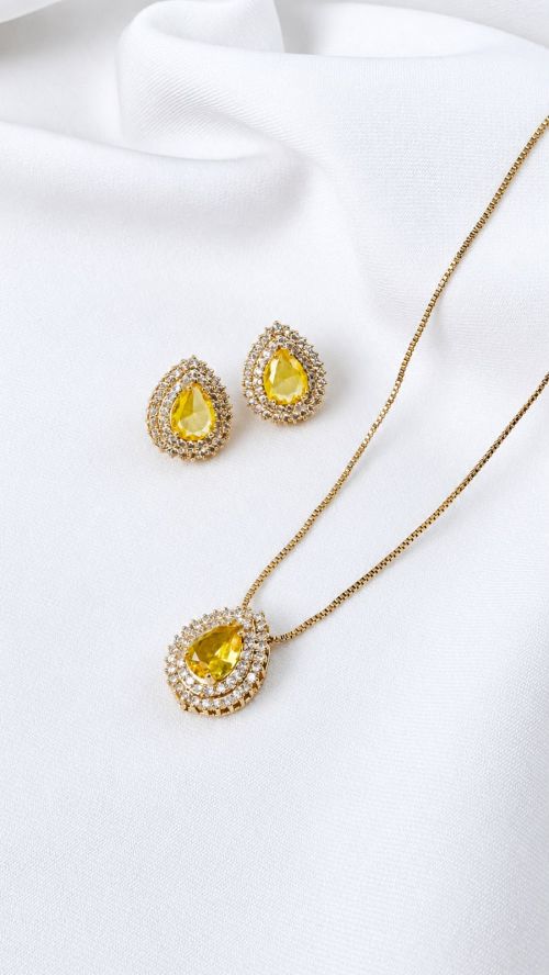 Conjunto Gota Realeza Dourado
