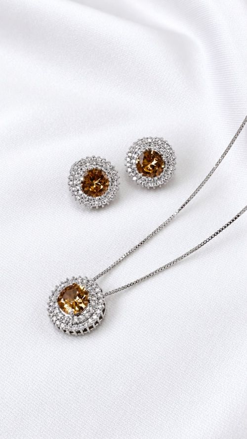 Conjunto Circulo Cristalizado Prata