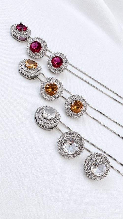 Conjunto Circulo Cristalizado Prata