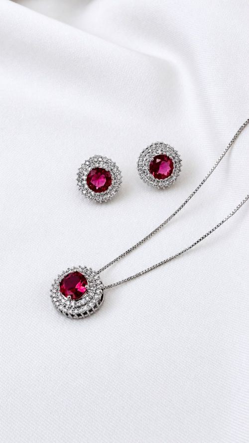 Conjunto Circulo Cristalizado Prata