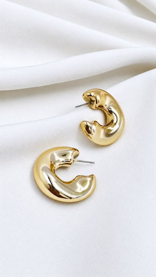 Argola Safira Dourado