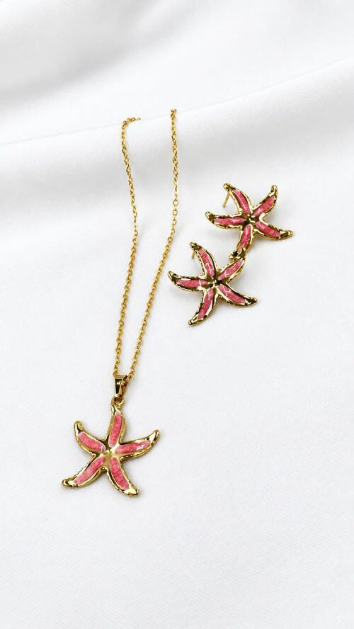 Conjunto Estrela Mako A�o Inoxidavel Dourado