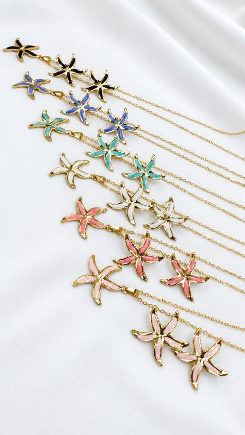Conjunto Estrela Mako A�o Inoxidavel Dourado