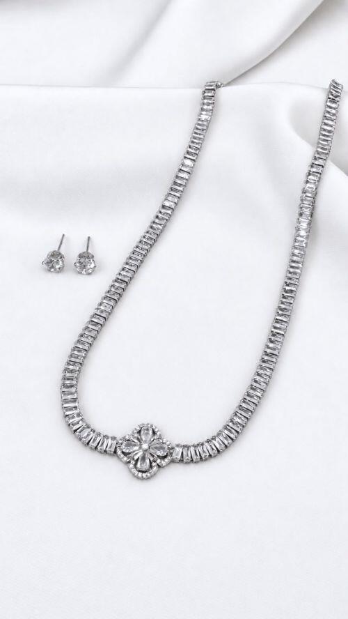 Conjunto Trevo Reluzente Prata
