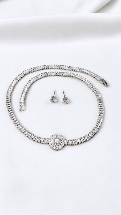 Conjunto Circulo Magico e Cristal Prata