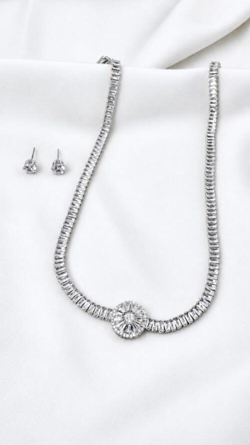 Conjunto Circulo Magico e Cristal Prata