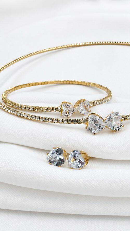 Kit Aro Cora��o Completo Dourado