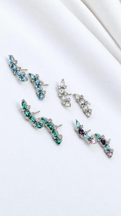 Brinco �ris Cristal Prata