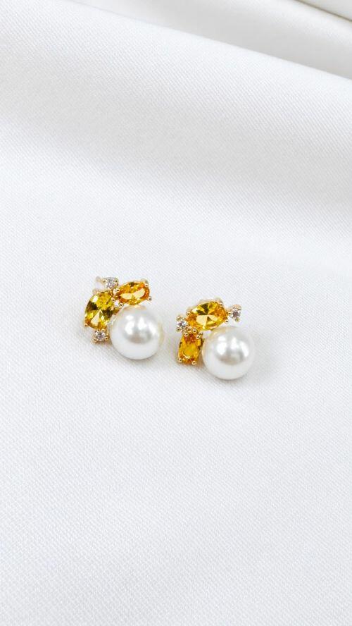 Brinco P�rola iris Dourado