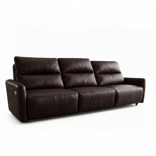 Sof� Alma 3 Lugares Reclin�vel El�trico em Couro | Toro Bianco