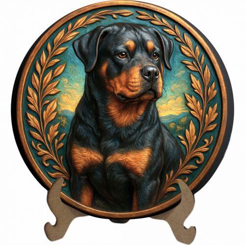 Comprar Mandala Rottweiler - Arte Estilo 3D - de R$2,94 a R$37,90
