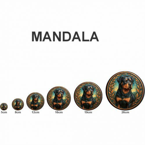 Comprar Mandala Rottweiler - Arte Estilo 3D - de R$2,94 a R$37,90