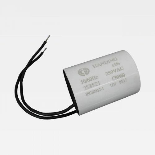Capacitor 25uF 250V para Motor de Portão Eletrônico 110V 2 Fios