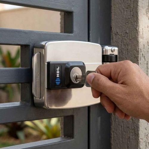 Fechadura El�trica C90 STD AD HDL Abertura Interna Inox 90.01.03.028