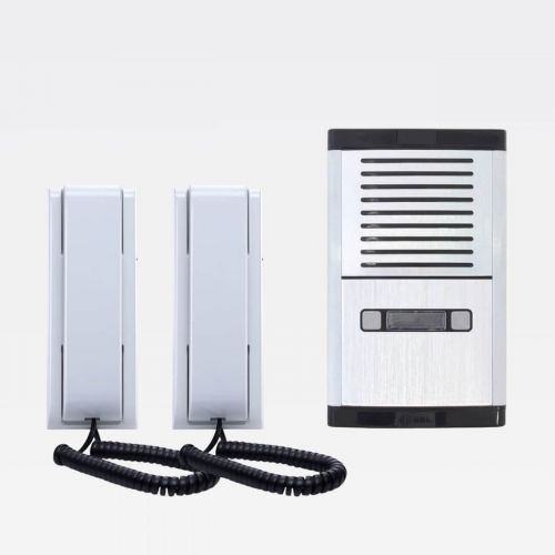Kit Porteiro Eletr�nico Coletivo HDL MPS 2 Pontos + M�dulo Acionamento + Gabinete GS-2 + 2 Monofones AZ-01 + Fonte TRA-400