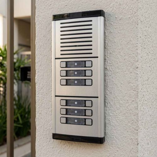 Interfone Coletivo HDL MPS 12 Pontos Modular Gabinete GS-3 Alum�nio/Preto HDL