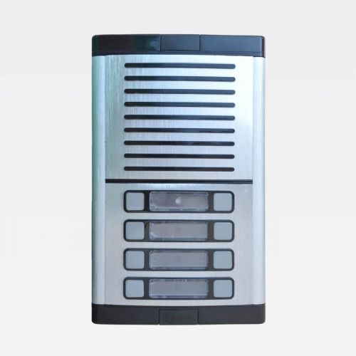 Kit Interfone Coletivo 8 Pontos HDL Porteiro Eletr�nico Predial c/ 8 Monofones AZ-01 + Fonte TRA-400