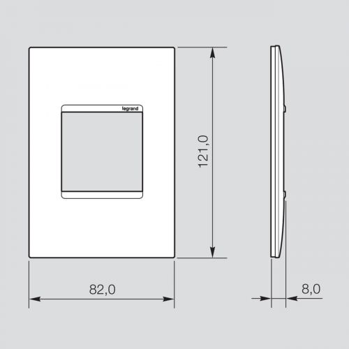 Placa 2 Postos PIAL Plus+ 4x2 Branco Legrand 618502BC