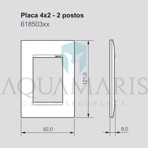 Placa 3 Postos PIAL Plus+ 4x2 Branco Legrand 618503BC