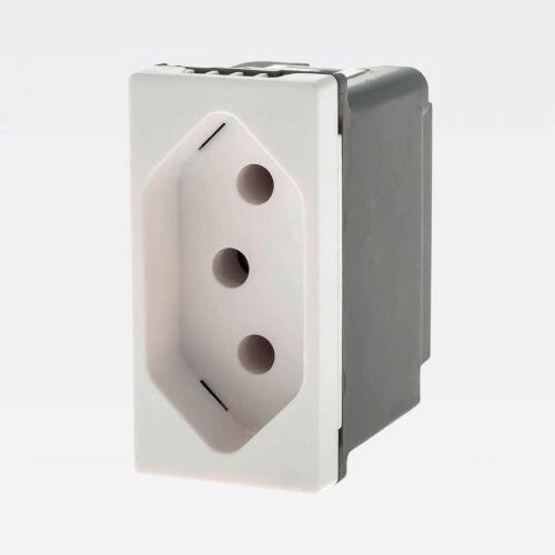 Módulo Tomada 2P+T 10A PIAL Plus+ 250V Borne Automático Branco Legrand 615038BC