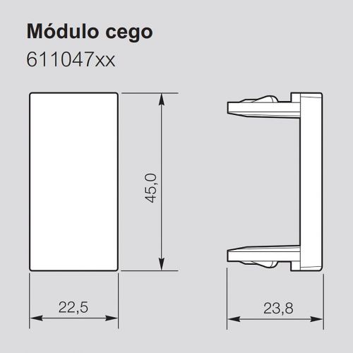 M�dulo Cego PIAL Plus+ Branco Legrand 611047BC