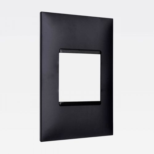Placa 2 Postos PIAL Plus+ 4x2 Preto Legrand 618502PT
