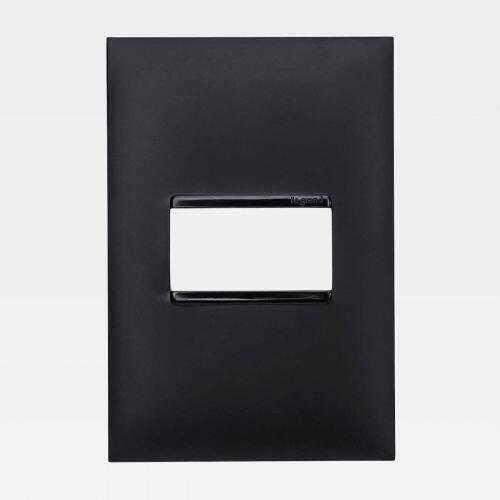 Placa 1 Posto Preto 4x2 Pial Plus+ Legrand 618501PT