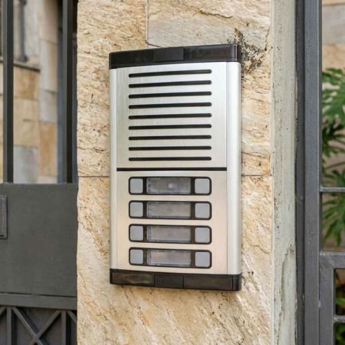 Kit Interfone Coletivo HDL 8 Pontos MPS Gabinete GS-2 + Módulo 8 Botões + Amplificador MP/MPD