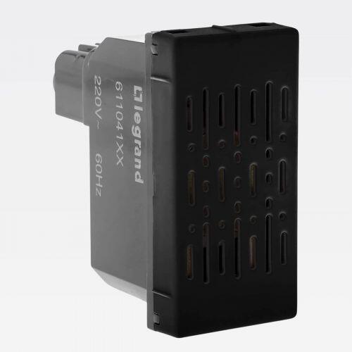 Módulo Campainha Cigarra PIAL Plus+ 220V Preto Legrand 611041PT