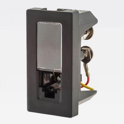 Módulo Tomada Telefone RJ11 PIAL Plus+ 4 Fios Preto Legrand 615010PT