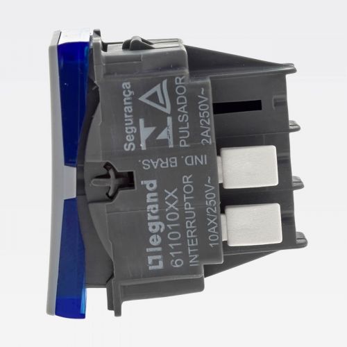 M�dulo Interruptor Simples PIAL Plus+ 10A 250V Bivolt Cinza Legrand 611010CZ