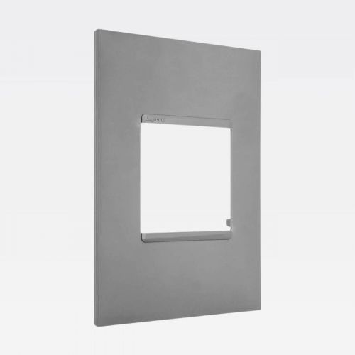 Placa 4x2 2 Postos PIAL Plus+ Cinza Legrand 618502CZ