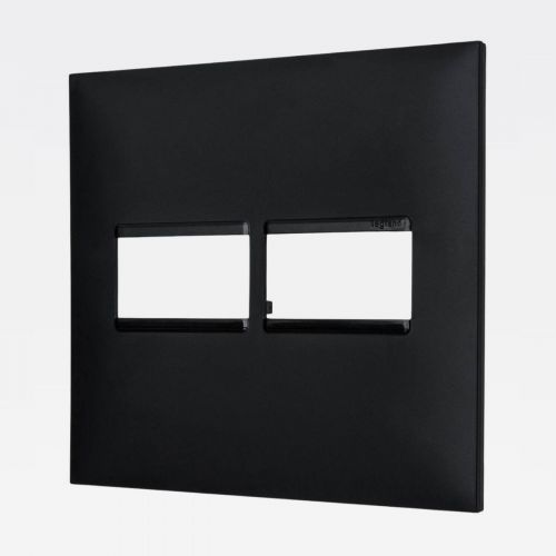 Placa 4x4 1+1 Postos PIAL Plus+ Preta Legrand 618511PT