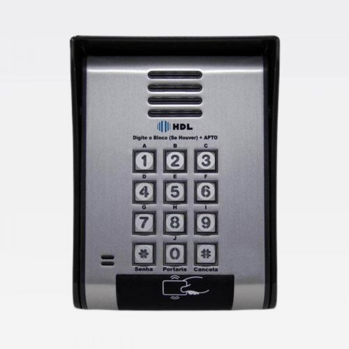 Kit Porteiro Eletrônico HDL F20 ID RFID Senha Bluetooth Alumínio HDL 90.02.15.001