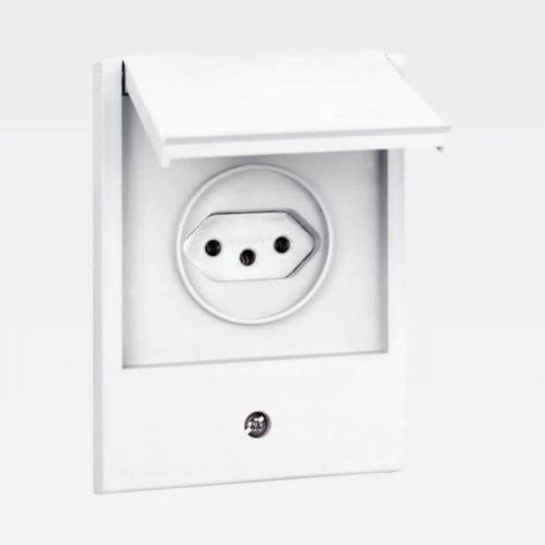 Módulo Tomada Externa 2P+T 10A Aquatic IP44 Branco Legrand 064218