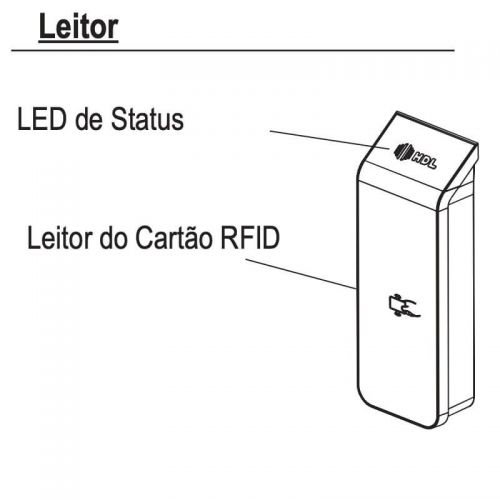 Controle de Acesso Leitor RFID ID-3K HDL 3000 Usu�rios IP66 Bluetooth