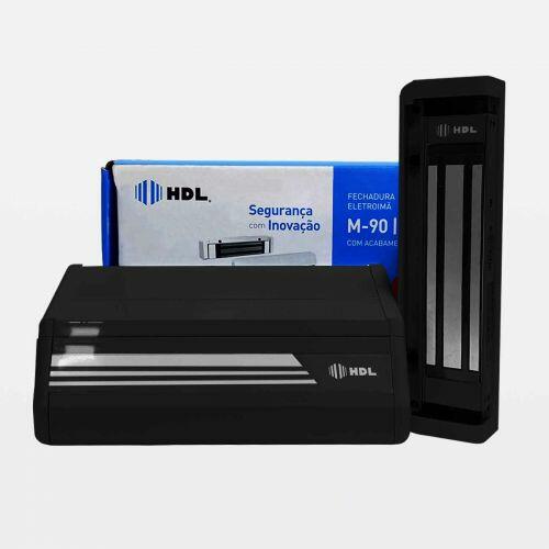 Fechadura Magnética HDL M-90 180kg Sobrepor Externa c/ Acabamento HDL