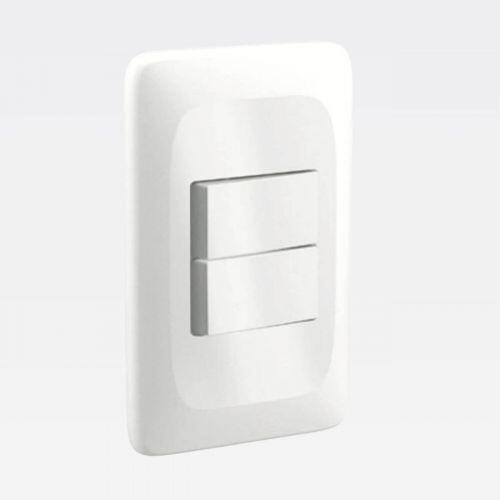 Conjunto Interruptor Paralelo Simples 2 Teclas Lorenzetti Zuli 10A Branco Legrand LZX102
