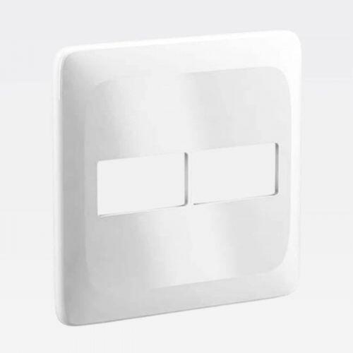 Placa 1+1 Postos Lorenzetti Zuli 4x4 Branco Legrand LZP42